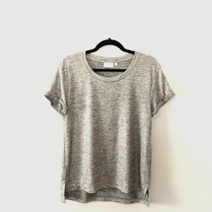 Anthro Deletta Shimmer Metallic tee